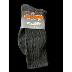 Comfort Fit EXTRA WIDE Athletic Crew Sports Socks Size Medium Fits up to 6E Widt